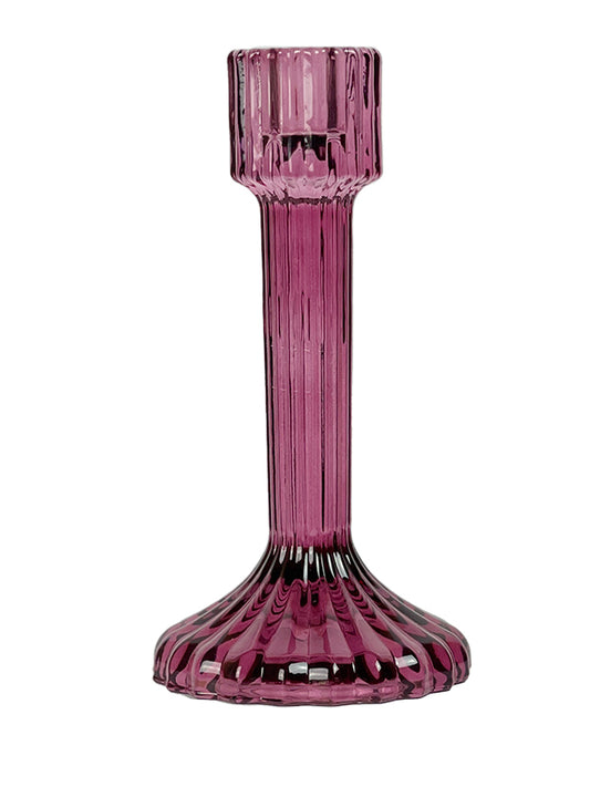 Ljusstake i färgat glas 15 cm, Roan Rouge (lila)